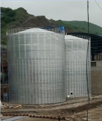 自流井粮食钢板仓的安装全过程不用热焊接